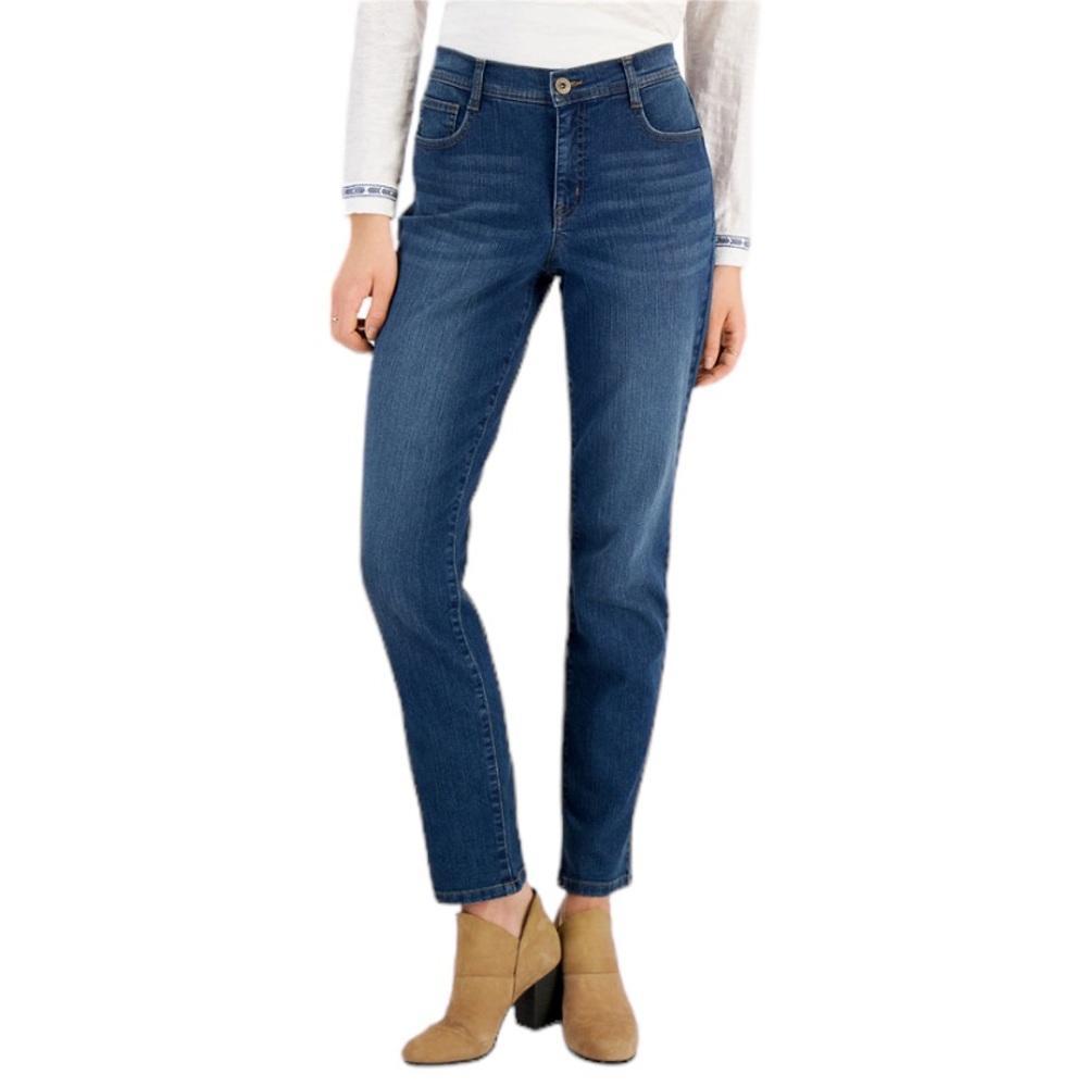Style & Co. Petite High-Rise Slim-Leg Ankle Jeans Created For Macy’s NWT (DM)